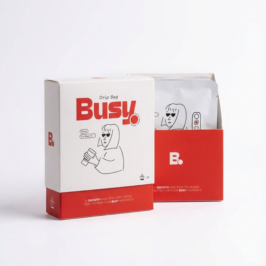 Busy drip coffee bag box, 5 single-serve specialty coffee sachets, UAE