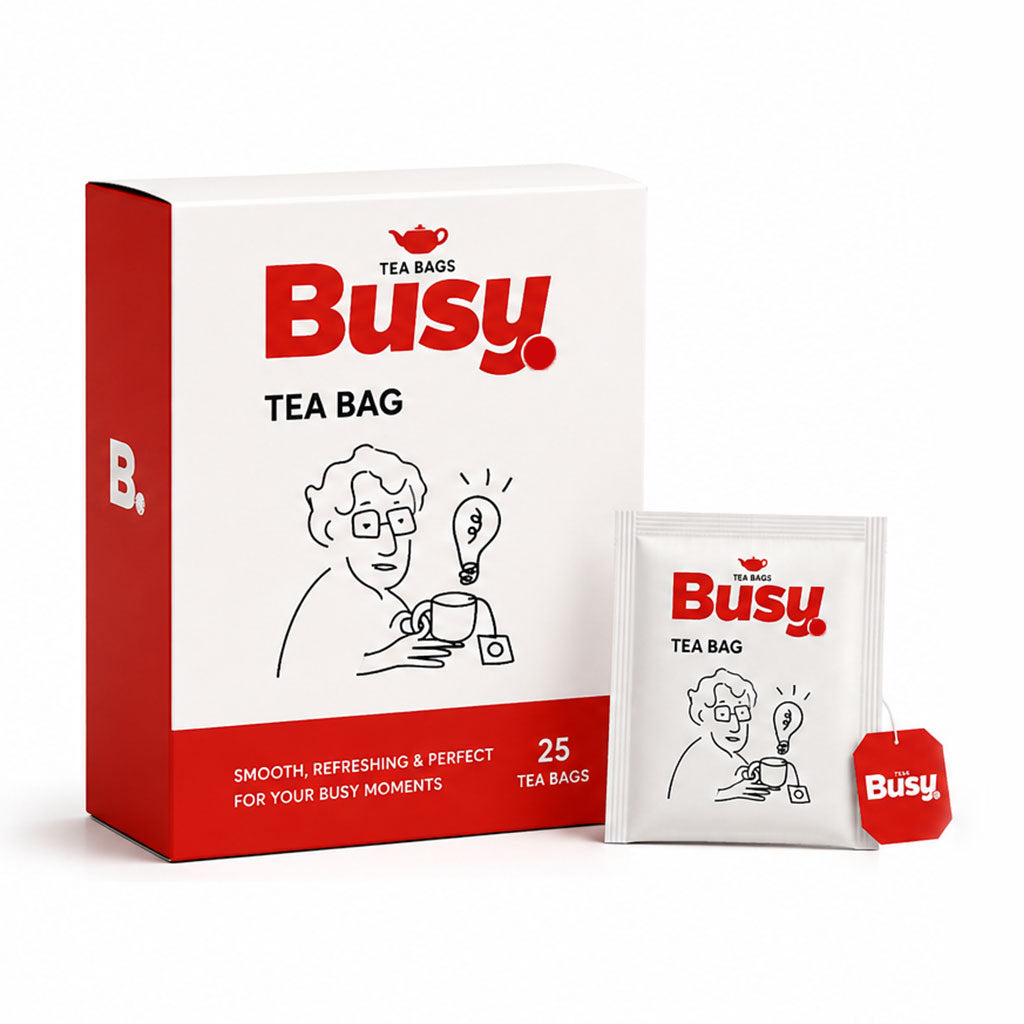 Busy tea bag box, 25 tea bags, coming soon in the UAE
